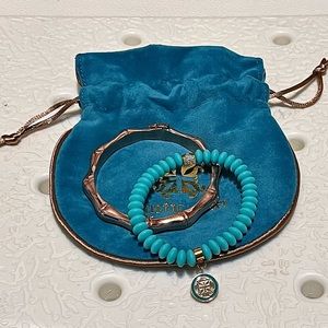 Two beautiful Rustic Cuff bracelets in bag